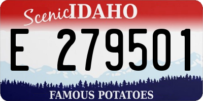 ID license plate E279501
