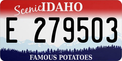 ID license plate E279503