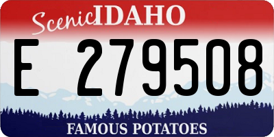 ID license plate E279508