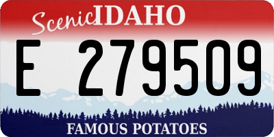 ID license plate E279509