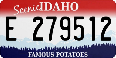 ID license plate E279512