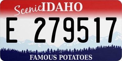 ID license plate E279517