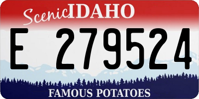 ID license plate E279524
