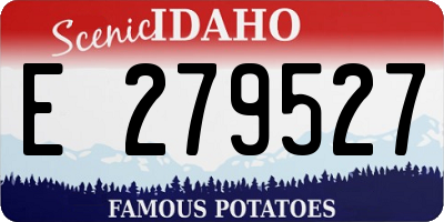 ID license plate E279527