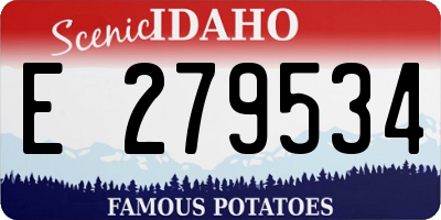 ID license plate E279534