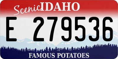 ID license plate E279536