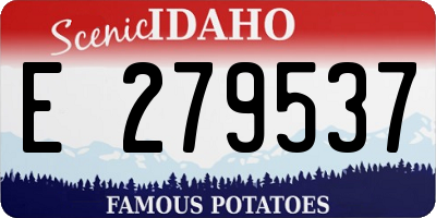 ID license plate E279537