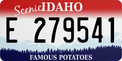 ID license plate E279541