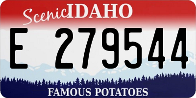 ID license plate E279544