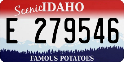 ID license plate E279546