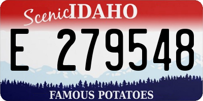 ID license plate E279548