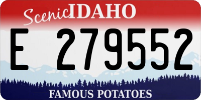 ID license plate E279552
