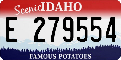 ID license plate E279554