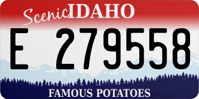 ID license plate E279558