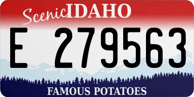 ID license plate E279563