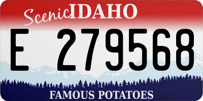 ID license plate E279568