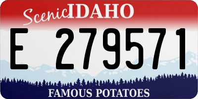 ID license plate E279571