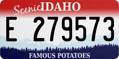 ID license plate E279573