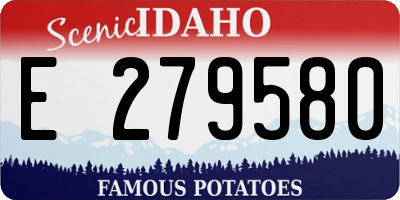 ID license plate E279580