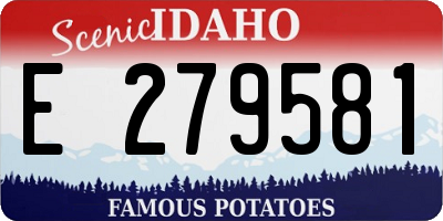ID license plate E279581