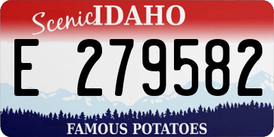 ID license plate E279582