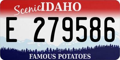 ID license plate E279586