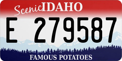 ID license plate E279587
