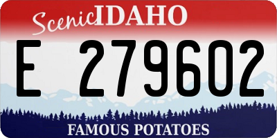 ID license plate E279602