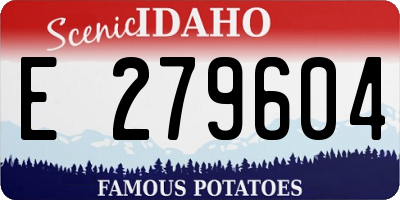 ID license plate E279604