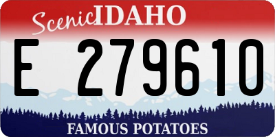 ID license plate E279610