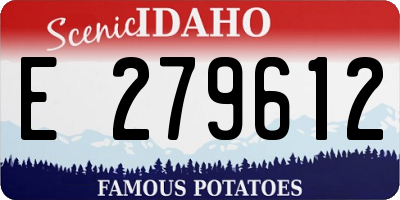 ID license plate E279612