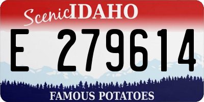 ID license plate E279614