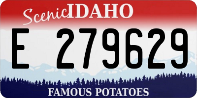 ID license plate E279629