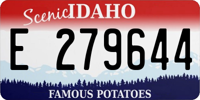 ID license plate E279644