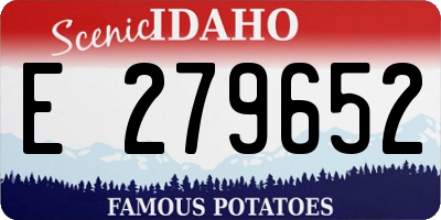 ID license plate E279652