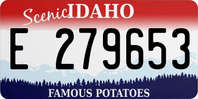 ID license plate E279653