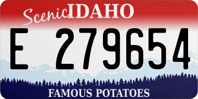 ID license plate E279654