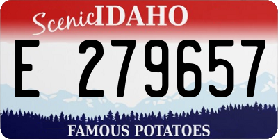 ID license plate E279657