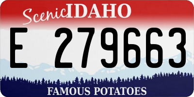 ID license plate E279663