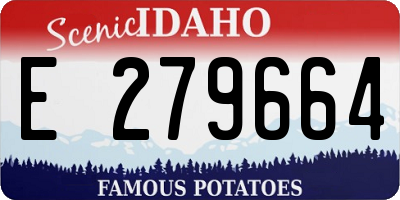 ID license plate E279664