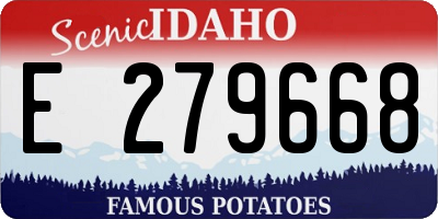 ID license plate E279668