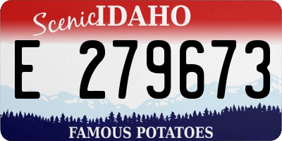 ID license plate E279673