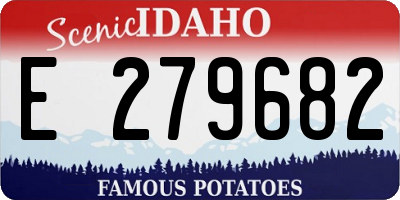 ID license plate E279682