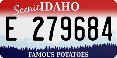 ID license plate E279684