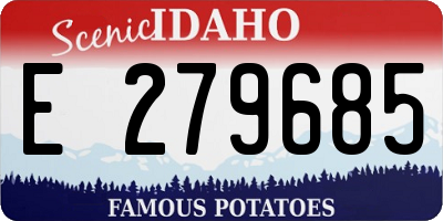 ID license plate E279685
