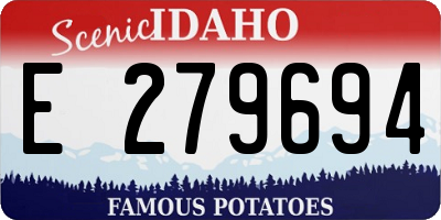 ID license plate E279694