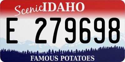 ID license plate E279698