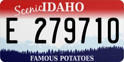 ID license plate E279710