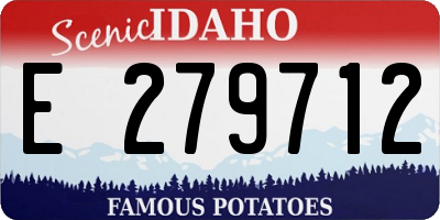ID license plate E279712