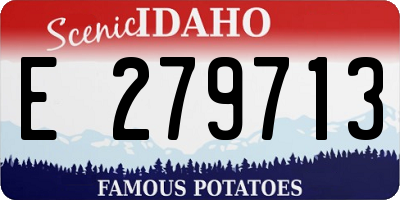 ID license plate E279713